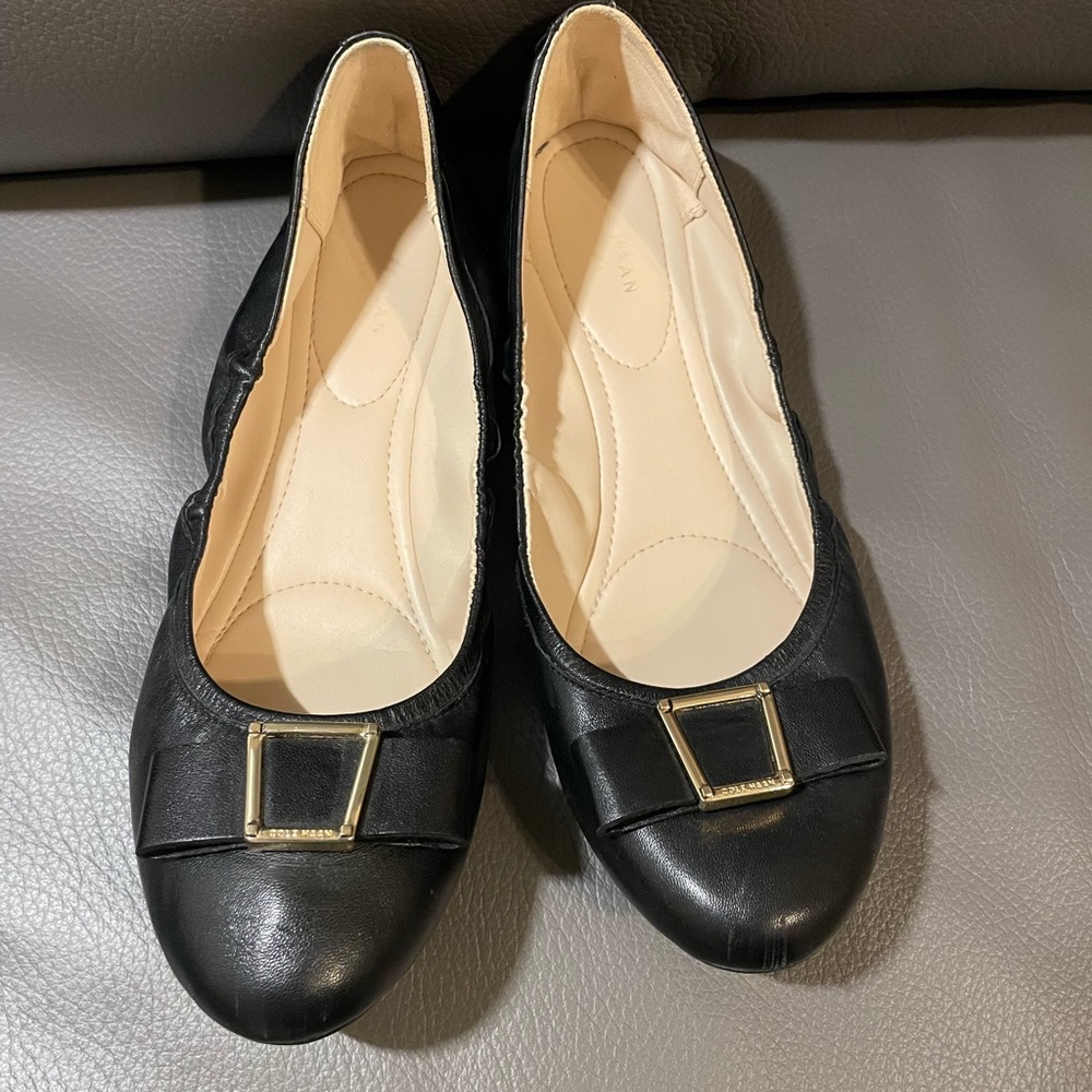 Cole Haan Black Bow flats